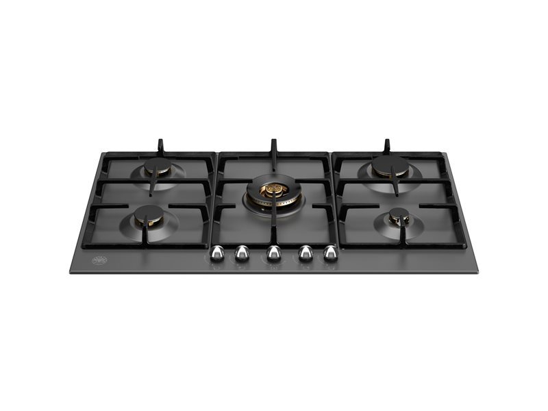 90 cm Gas hob with central dual wok | Bertazzoni - Nero Matt